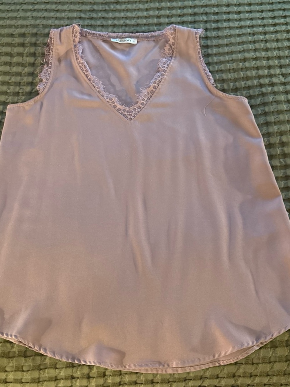 Violet Lace-Trim Sleeveless Blouse - Unbranded